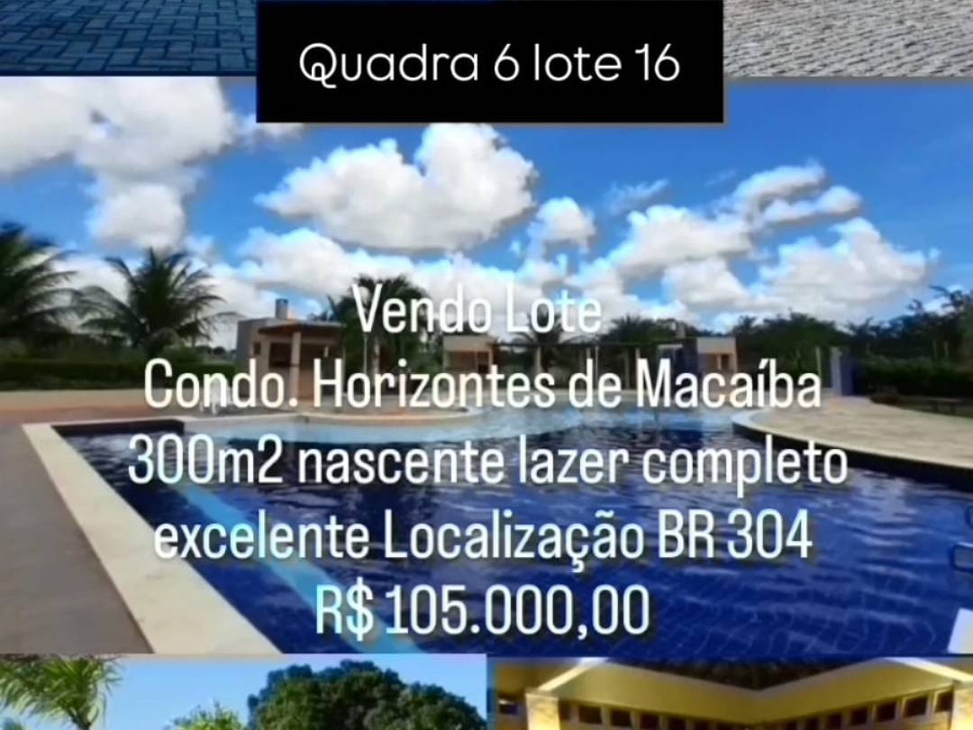 Vendo Lote Horizontes Macaiba